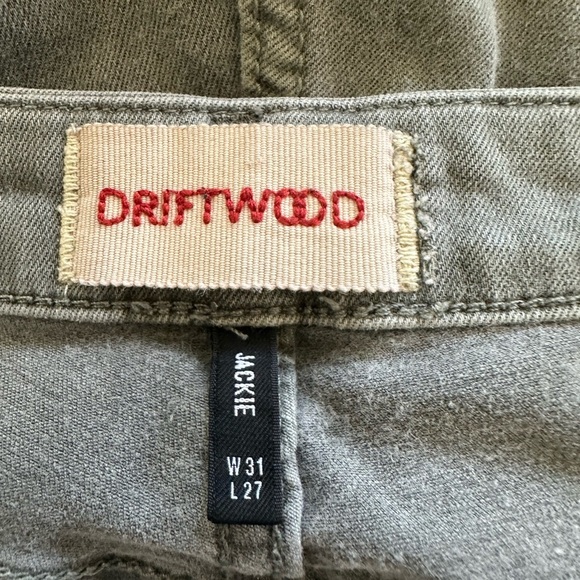 Driftwood Green Embroidered Jackie Jeans - Picture 2 of 7